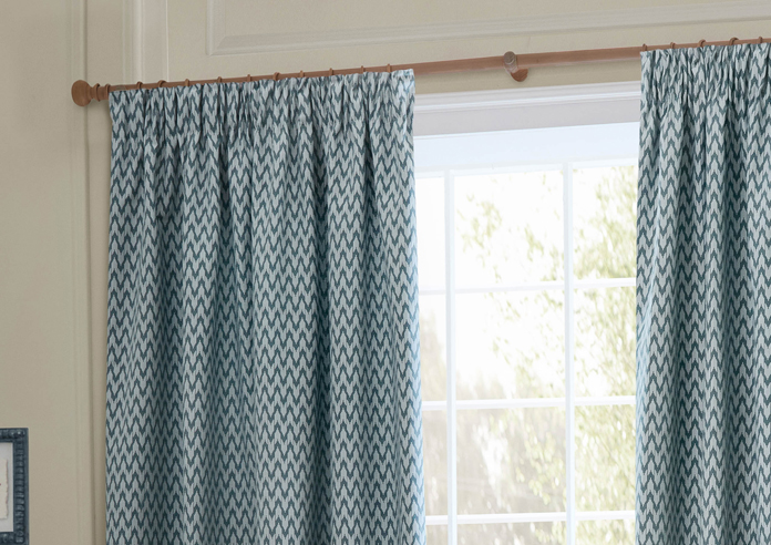 Hutton Pencil Pleat, Blue - Ready Made Curtains - Image 9